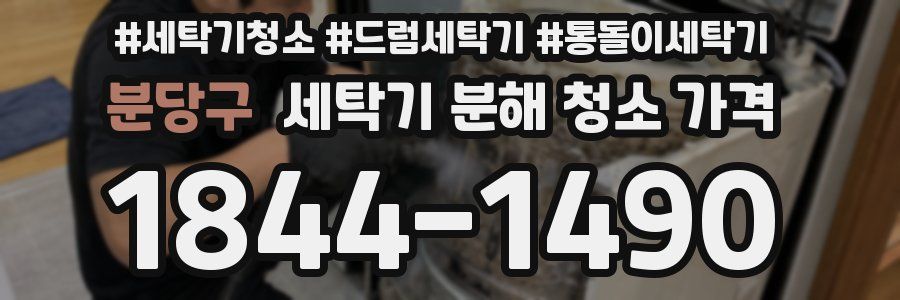 분당구 세탁기 분해 청소 가격