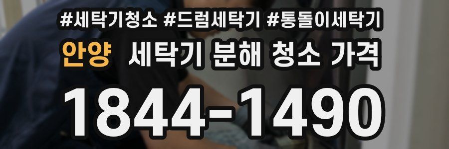 안양 세탁기 분해 청소 가격