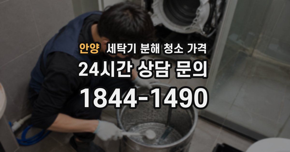 안양 세탁기 분해 청소 가격