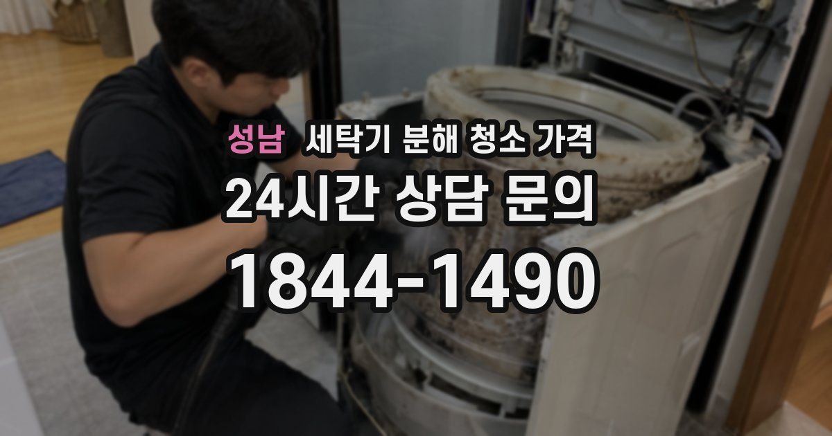 성남 세탁기 분해 청소 가격