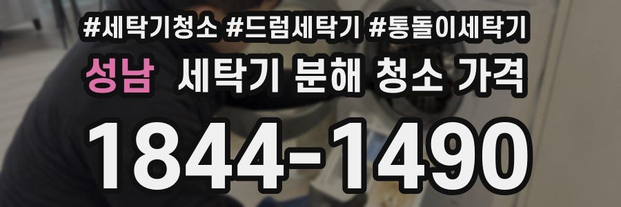 성남 세탁기 분해 청소 가격