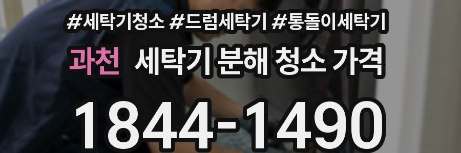 과천 세탁기 분해 청소 가격