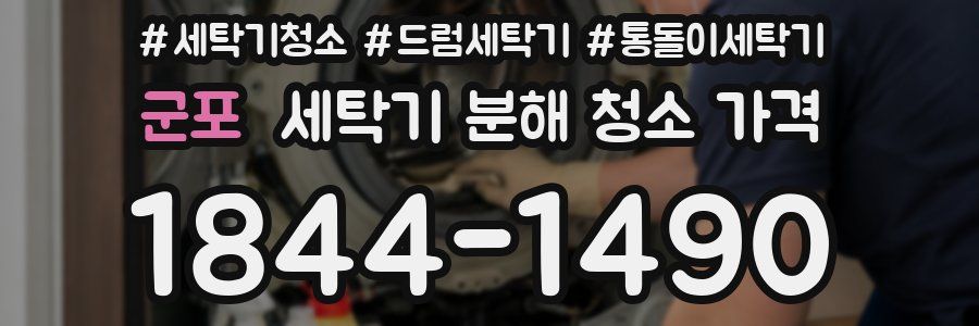 군포 세탁기 분해 청소 가격