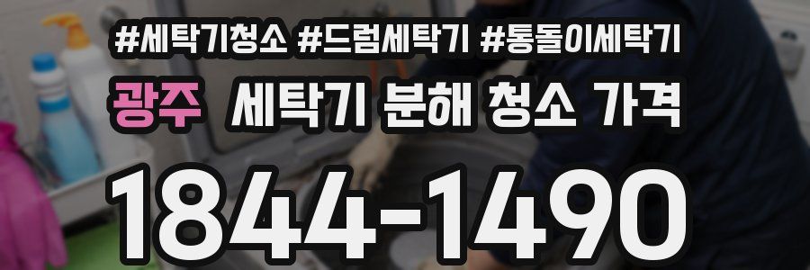 광주 세탁기 분해 청소 가격