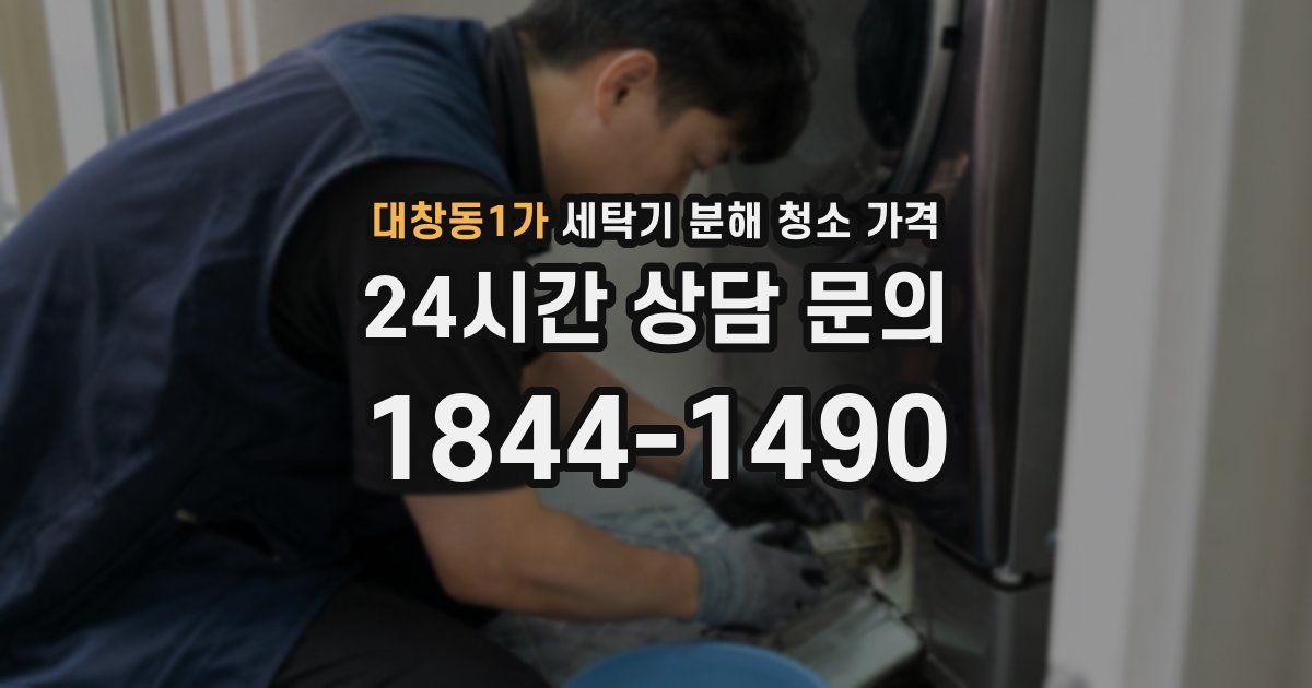 대창동1가 세탁기 분해 청소 가격