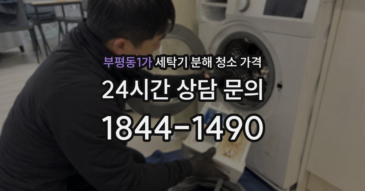 부평동1가 세탁기 분해 청소 가격
