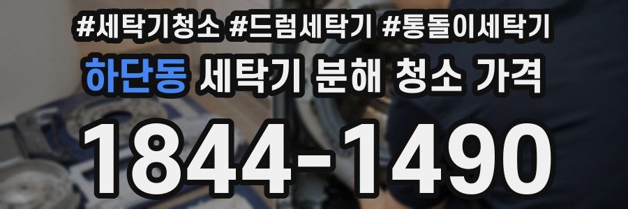 하단동 세탁기 분해 청소 가격