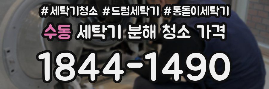 수동 세탁기 분해 청소 가격