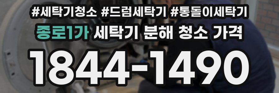 종로1가 세탁기 분해 청소 가격