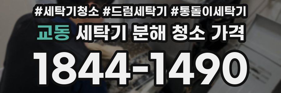 교동 세탁기 분해 청소 가격