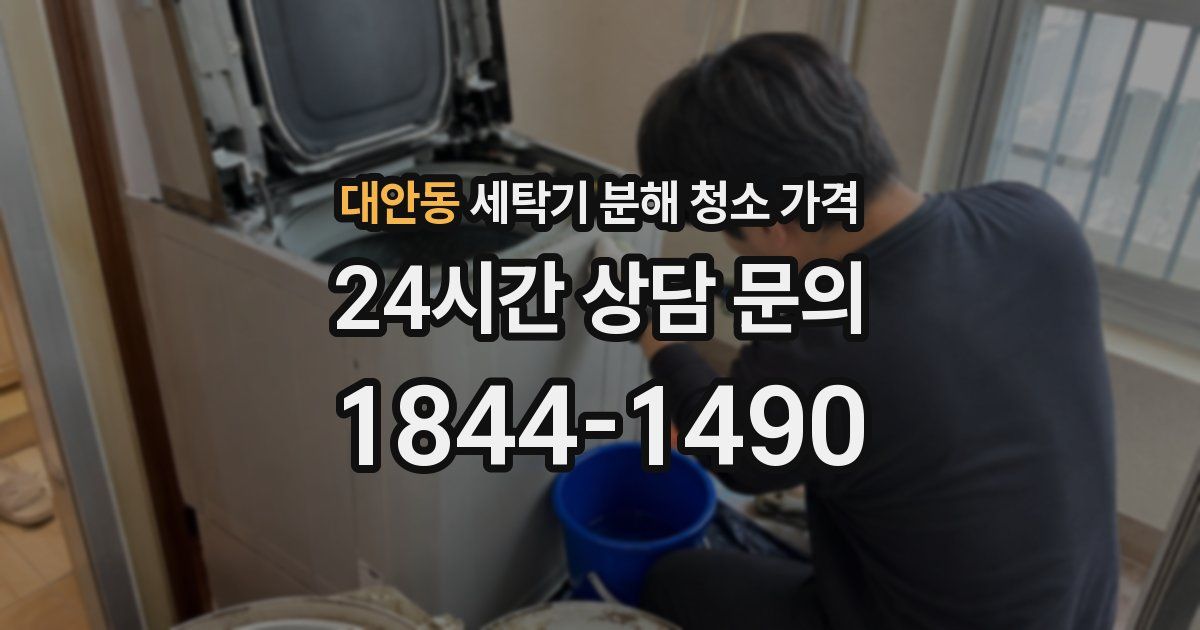 대안동 세탁기 분해 청소 가격
