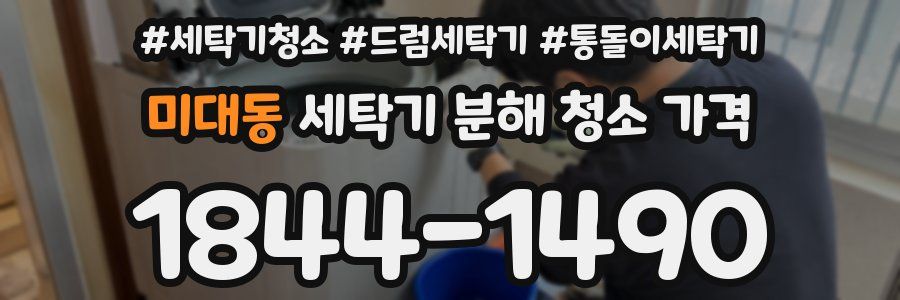 미대동 세탁기 분해 청소 가격