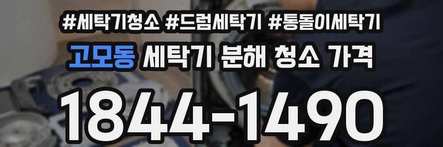 고모동 세탁기 분해 청소 가격