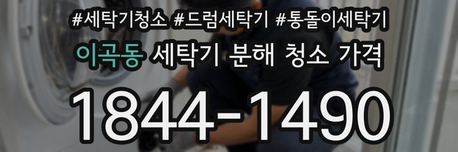 이곡동 세탁기 분해 청소 가격