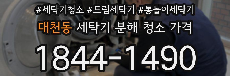 대천동 세탁기 분해 청소 가격
