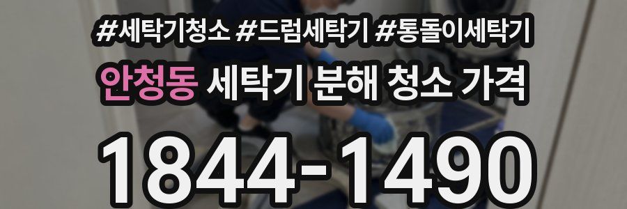 안청동 세탁기 분해 청소 가격