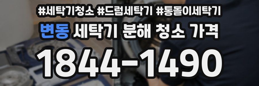 변동 세탁기 분해 청소 가격