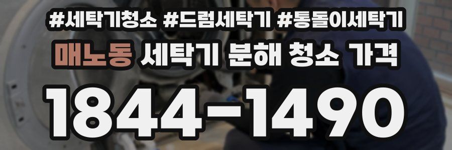 매노동 세탁기 분해 청소 가격