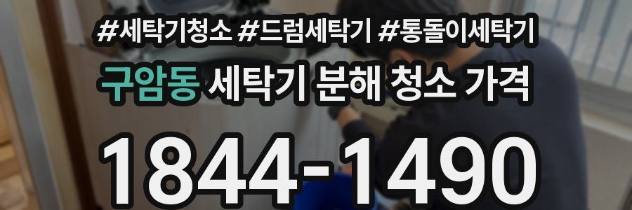 구암동 세탁기 분해 청소 가격
