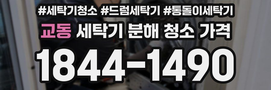 교동 세탁기 분해 청소 가격