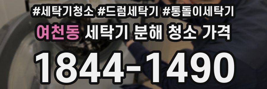 여천동 세탁기 분해 청소 가격