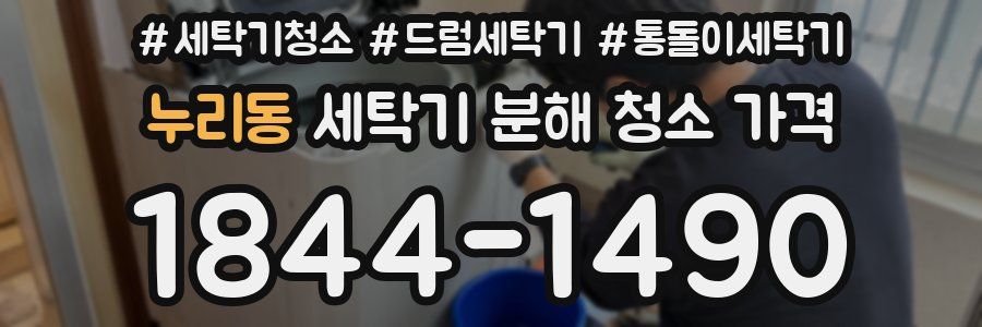 누리동 세탁기 분해 청소 가격