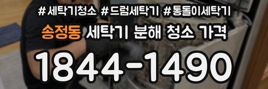 송정동 세탁기 분해 청소 가격