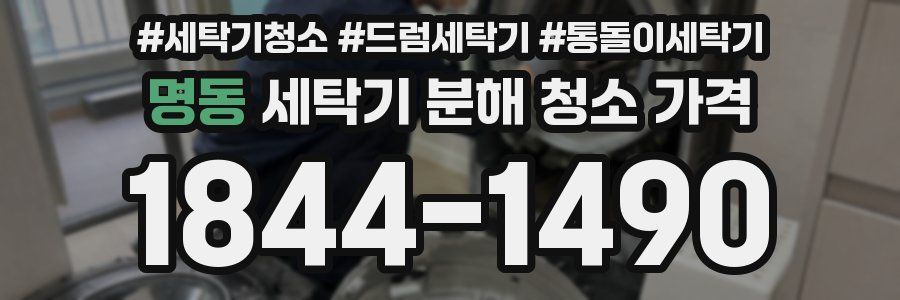 명동 세탁기 분해 청소 가격