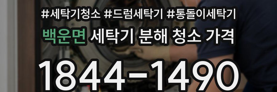 백운면 세탁기 분해 청소 가격