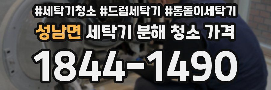 성남면 세탁기 분해 청소 가격