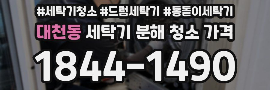 대천동 세탁기 분해 청소 가격