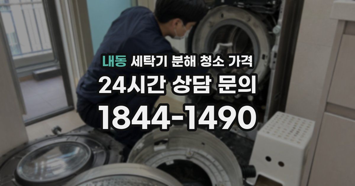 내동 세탁기 분해 청소 가격