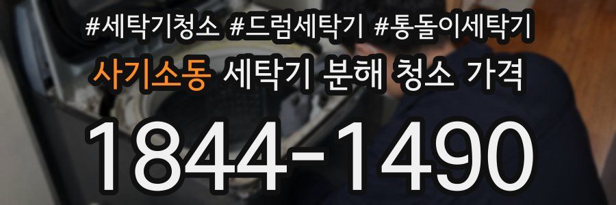 사기소동 세탁기 분해 청소 가격