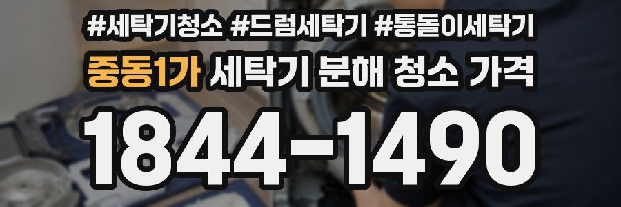 중동1가 세탁기 분해 청소 가격