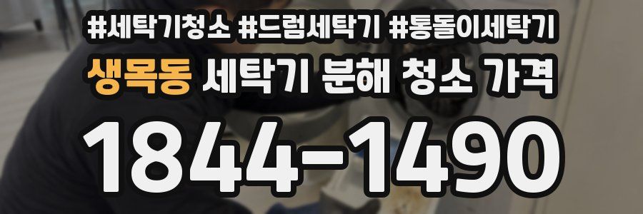 생목동 세탁기 분해 청소 가격
