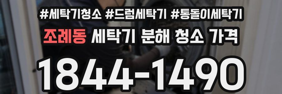 조례동 세탁기 분해 청소 가격