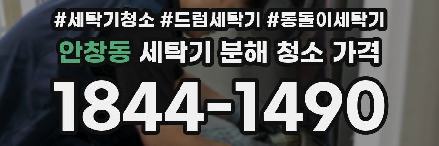 안창동 세탁기 분해 청소 가격