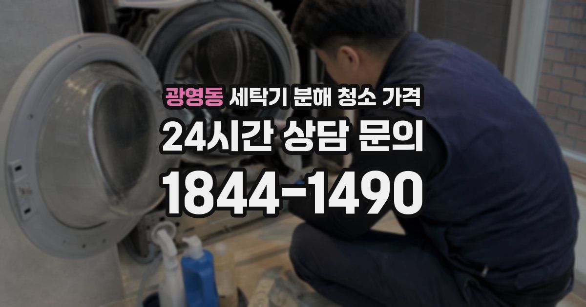 광영동 세탁기 분해 청소 가격