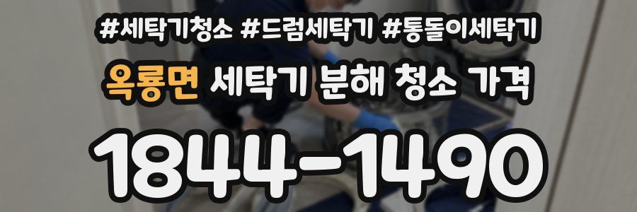 옥룡면 세탁기 분해 청소 가격