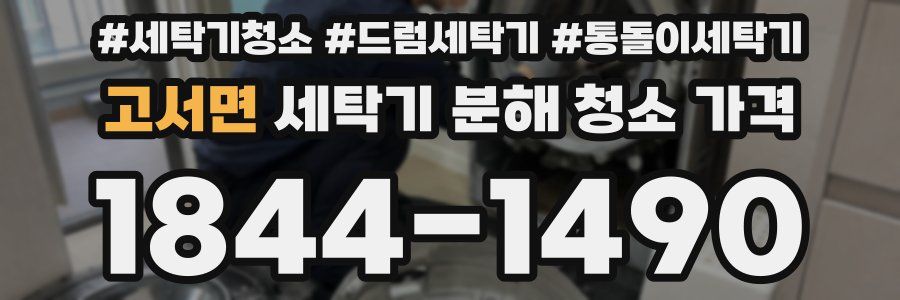 고서면 세탁기 분해 청소 가격
