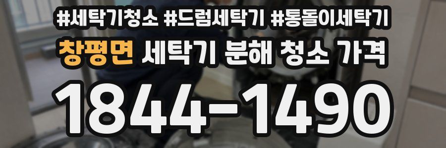 창평면 세탁기 분해 청소 가격