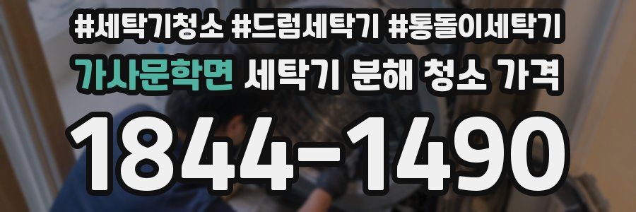 가사문학면 세탁기 분해 청소 가격