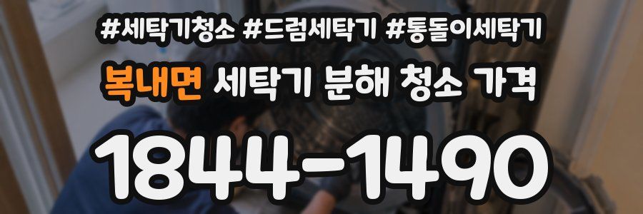 복내면 세탁기 분해 청소 가격