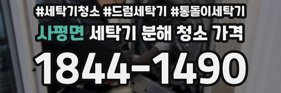 사평면 세탁기 분해 청소 가격