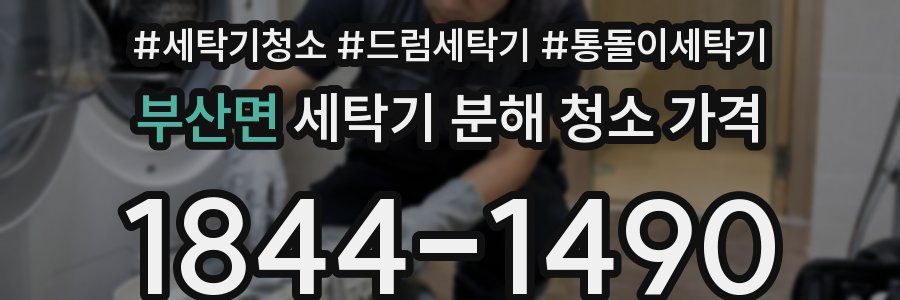 부산면 세탁기 분해 청소 가격