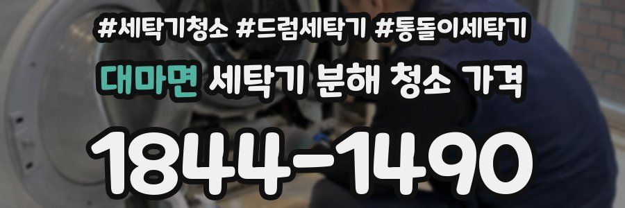 대마면 세탁기 분해 청소 가격