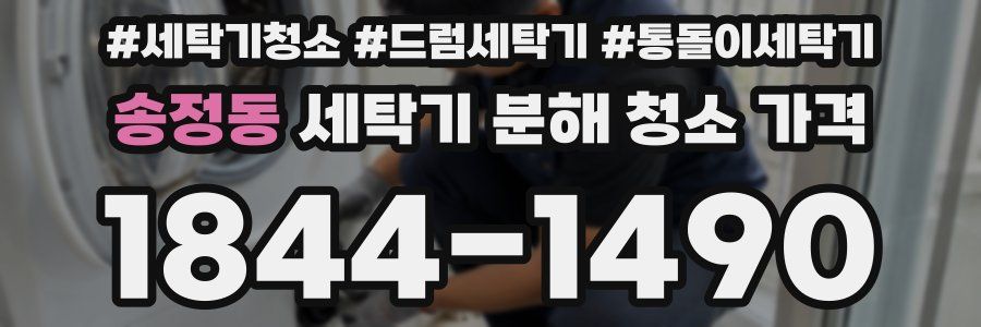 송정동 세탁기 분해 청소 가격