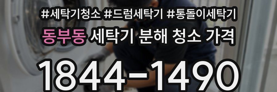 동부동 세탁기 분해 청소 가격