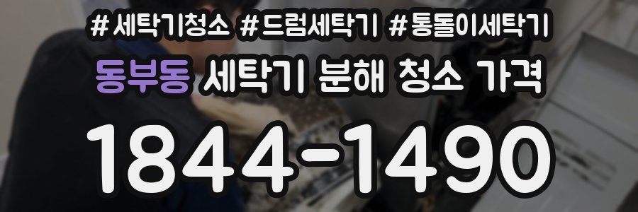 동부동 세탁기 분해 청소 가격