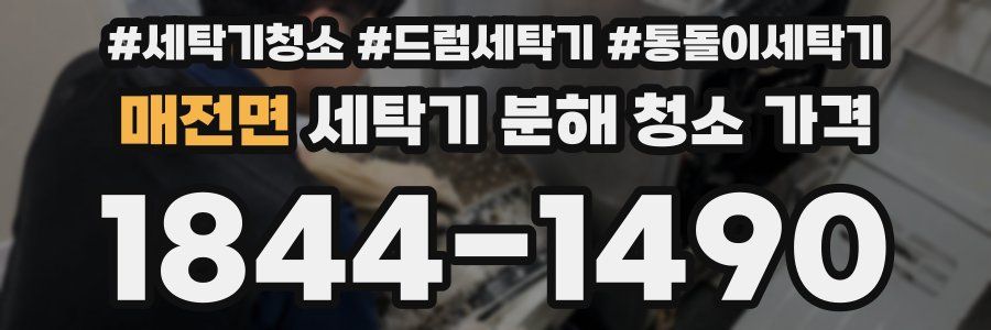 매전면 세탁기 분해 청소 가격